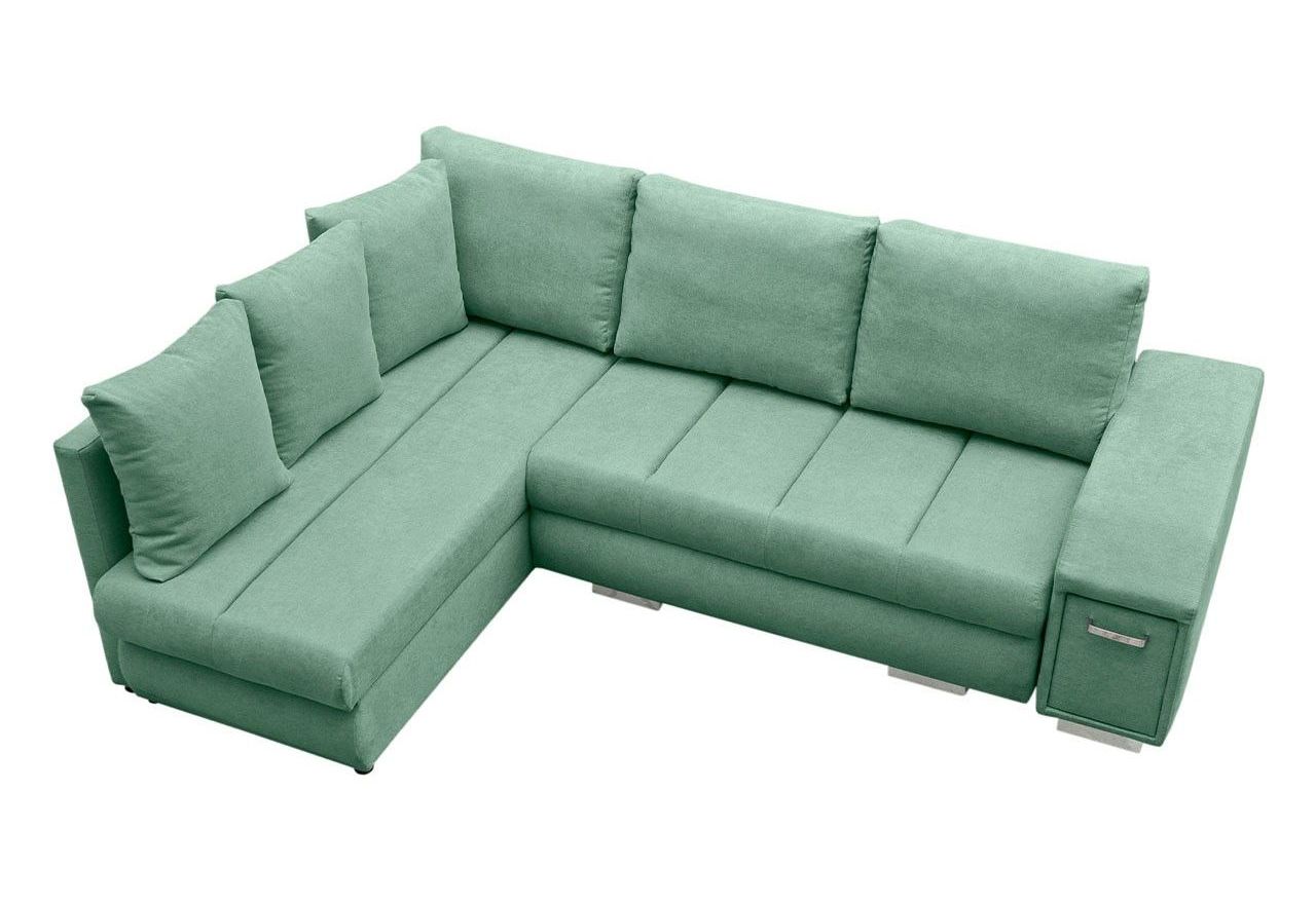 Modny narożnik z funkcją spania i wysuwanym barkiem do salonu - BARNI / Rico 18 - OUTLET