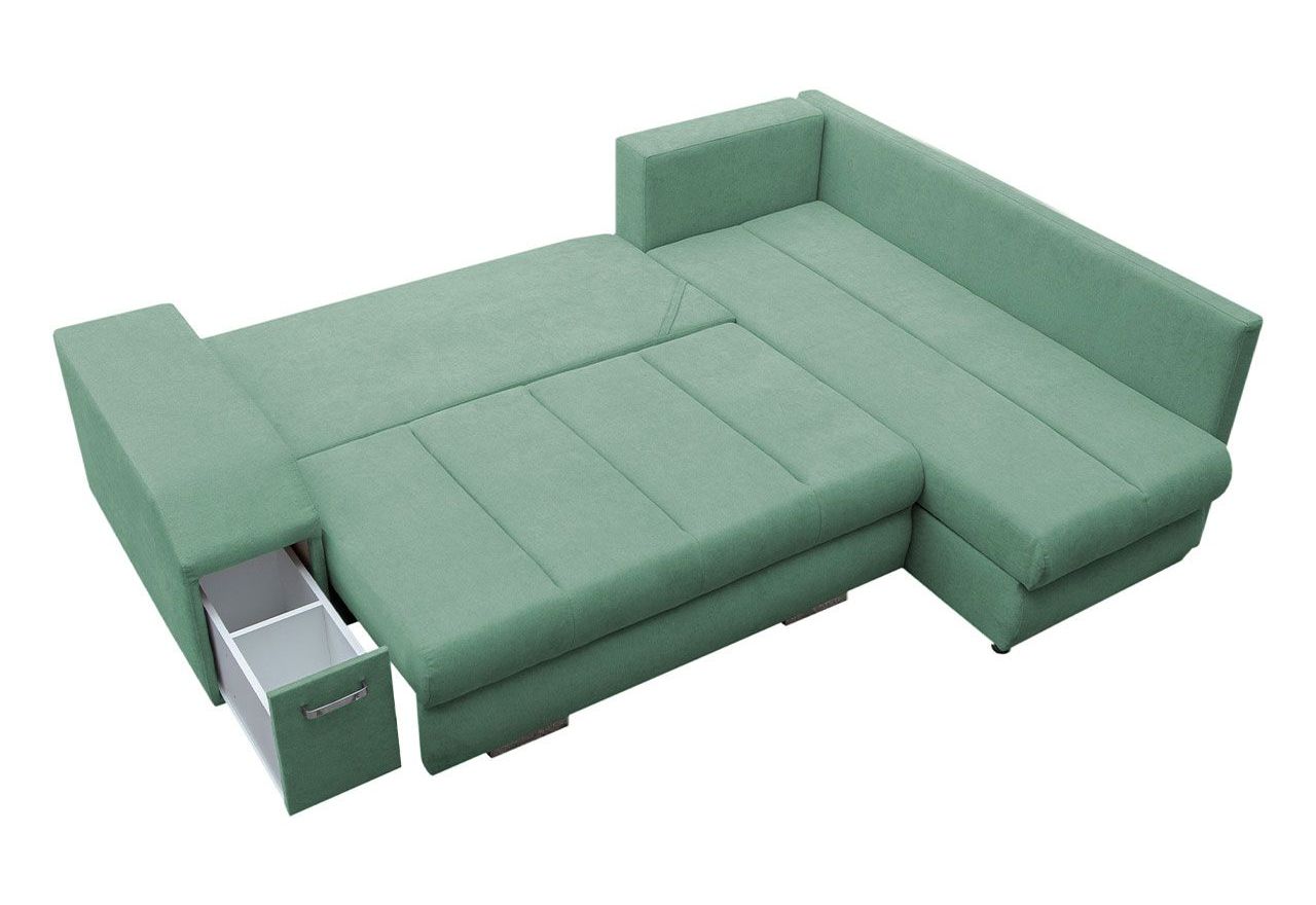 Modny narożnik z funkcją spania i wysuwanym barkiem do salonu - BARNI / Rico 18 - OUTLET