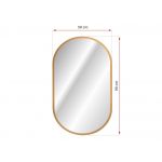 Eleganckie lustro łazienkowe podświetlane w złotej ramie - MARINETT / Lustro / Złoty