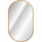 Eleganckie lustro łazienkowe podświetlane w złotej ramie - MARINETT / Lustro / Złoty