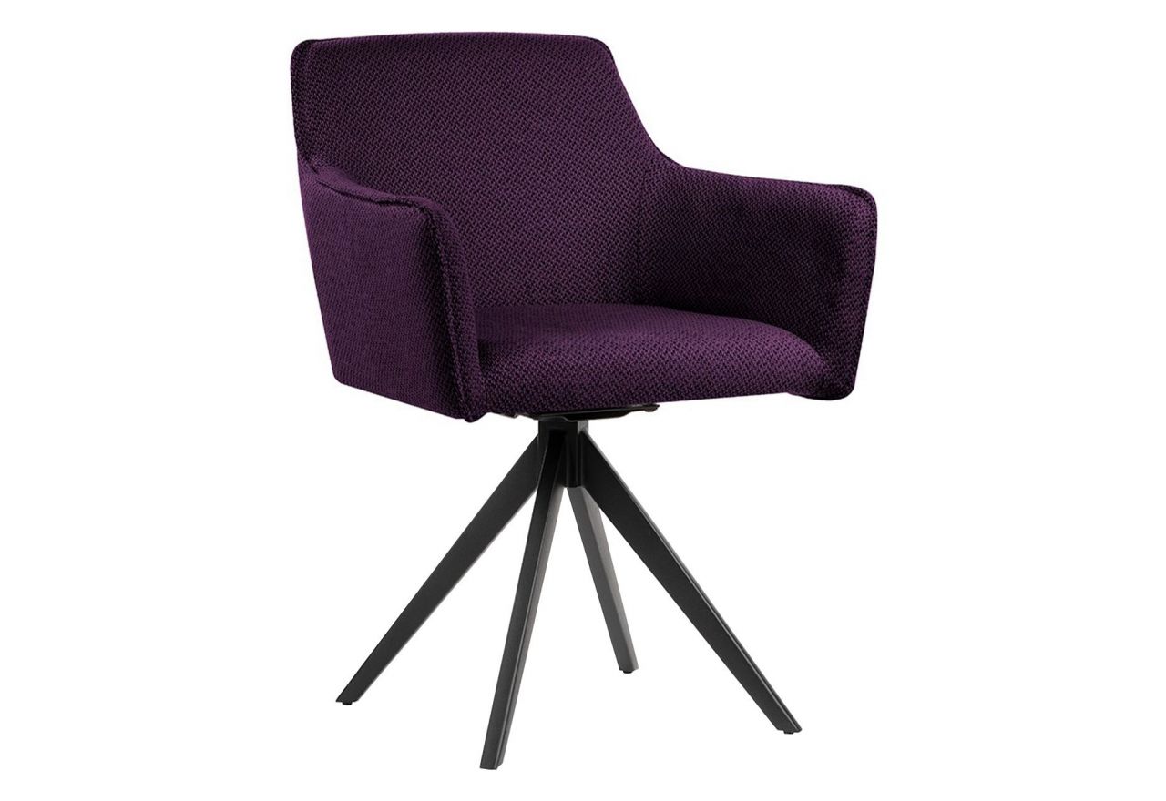 Krzesło obrotowe tapicerowane MASTRO ROTO z metalową podstawa w stylu retro i kubełkowym siedziskiem