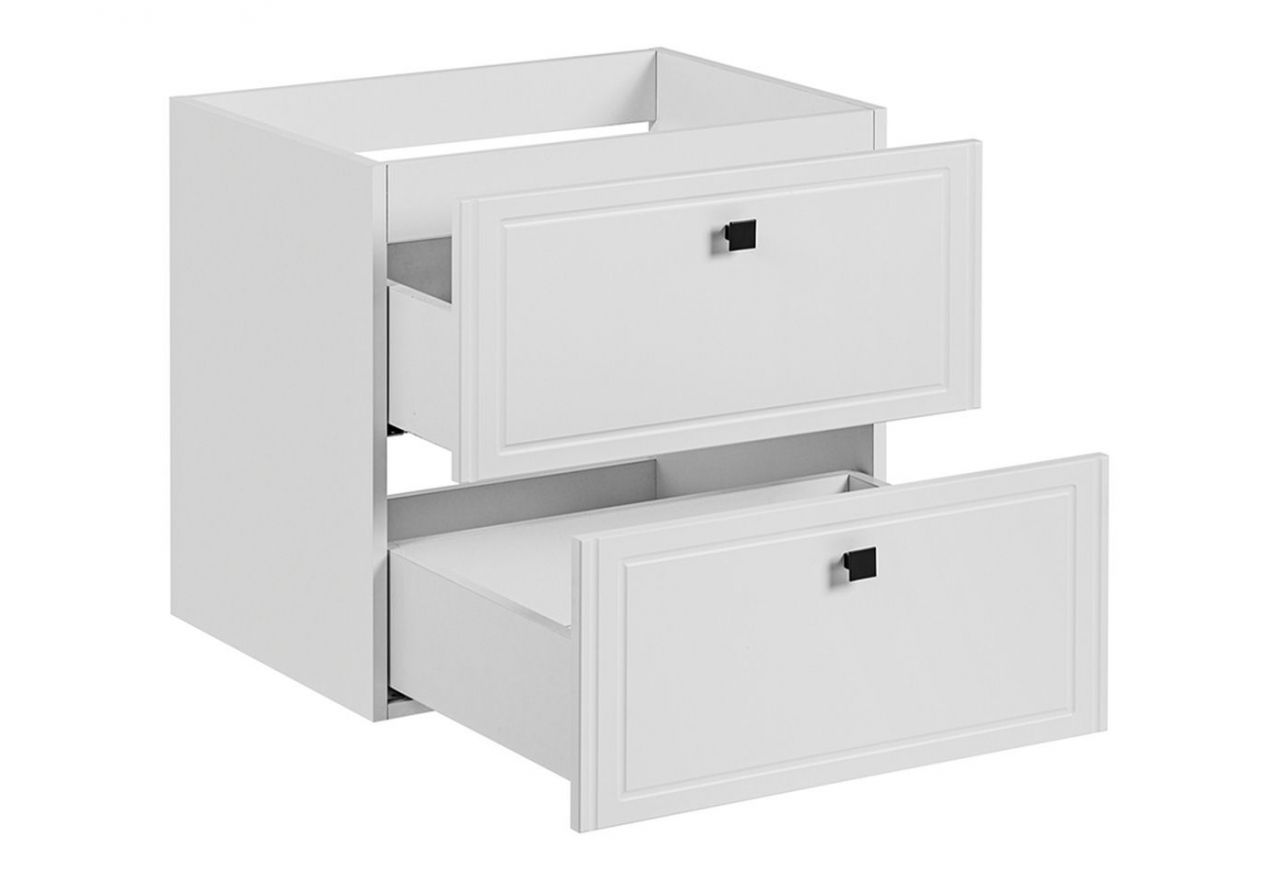 Szafka łazienkowa wisząca pod umywalkę 60 cm w nowoczesnym stylu - HERMOSA / Biały