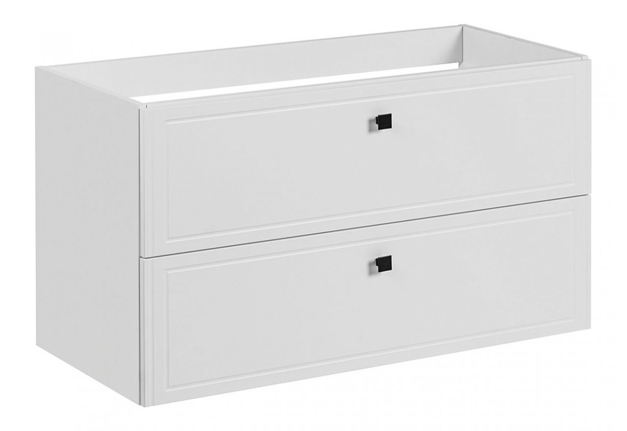 Wisząca szafka łazienkowa pod umywalkę 100 cm z dwoma szufladami - HERMOSA / Biały
