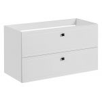 Wisząca szafka łazienkowa pod umywalkę 100 cm z dwoma szufladami - HERMOSA / Biały