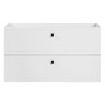 Wisząca szafka łazienkowa pod umywalkę 100 cm z dwoma szufladami - HERMOSA / Biały