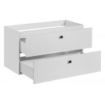 Wisząca szafka łazienkowa pod umywalkę 100 cm z dwoma szufladami - HERMOSA / Biały