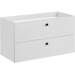 Wisząca szafka łazienkowa pod umywalkę 100 cm z dwoma szufladami - HERMOSA / Biały