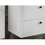 Wisząca szafka łazienkowa pod umywalkę 100 cm z dwoma szufladami - HERMOSA / Biały