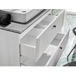 Modna szafka łazienkowa wisząca pod umywalkę nablatową 100 cm - HERMOSA / Biały