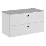 Modna szafka łazienkowa wisząca pod umywalkę nablatową 100 cm - HERMOSA / Biały