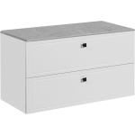 Modna szafka łazienkowa wisząca pod umywalkę nablatową 100 cm - HERMOSA / Biały