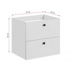 Ponadczasowa szafka łazienkowa wisząca pod umywalkę 70 cm - HERMOSA / Biały