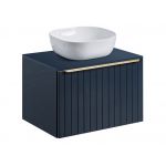 Nowoczesna, wisząca szafka łazienkowa pod umywalkę nablatową 80 cm - MARINETT / Deep Blue