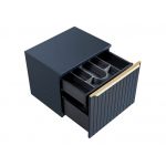 Nowoczesna, wisząca szafka łazienkowa pod umywalkę nablatową 80 cm - MARINETT / Deep Blue