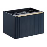 Nowoczesna, wisząca szafka łazienkowa pod umywalkę nablatową 80 cm - MARINETT / Deep Blue