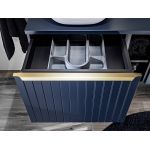 Nowoczesna, wisząca szafka łazienkowa pod umywalkę nablatową 80 cm - MARINETT / Deep Blue