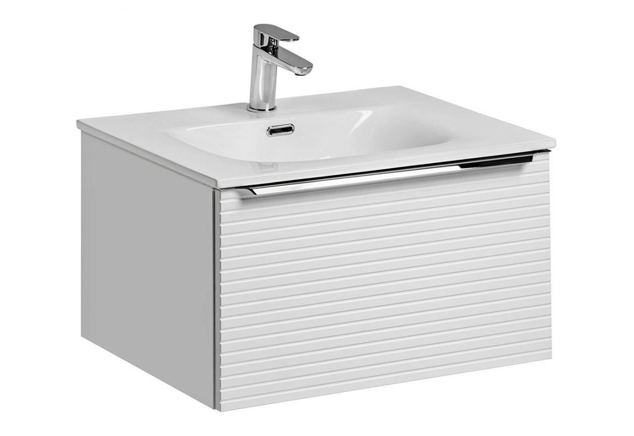 Szafka łazienkowa pod umywalkę 60 cm w nowoczesnym stylu - LEVANTO / Biały