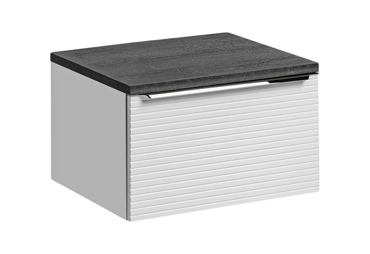 Nowoczesna szafka łazienkowa pod umywalkę nablatową 60 cm wisząca - LEVANTO / Biały