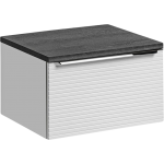 Nowoczesna szafka łazienkowa pod umywalkę nablatową 60 cm wisząca - LEVANTO / Biały