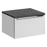 Nowoczesna szafka łazienkowa pod umywalkę nablatową 60 cm wisząca - LEVANTO / Biały