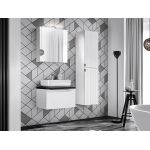 Nowoczesna szafka łazienkowa pod umywalkę nablatową 60 cm wisząca - LEVANTO / Biały