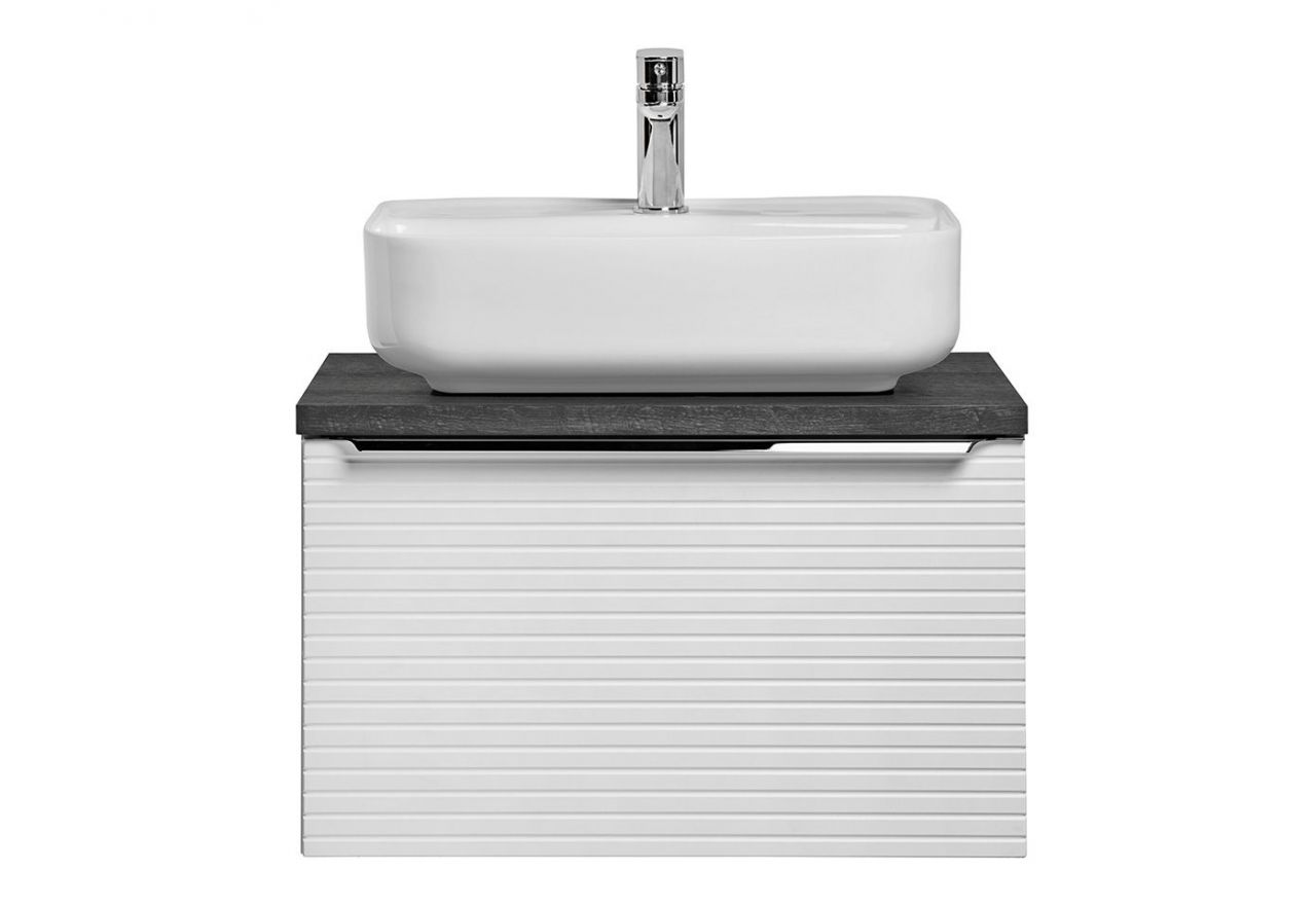 Nowoczesna szafka łazienkowa pod umywalkę nablatową 60 cm wisząca - LEVANTO / Biały