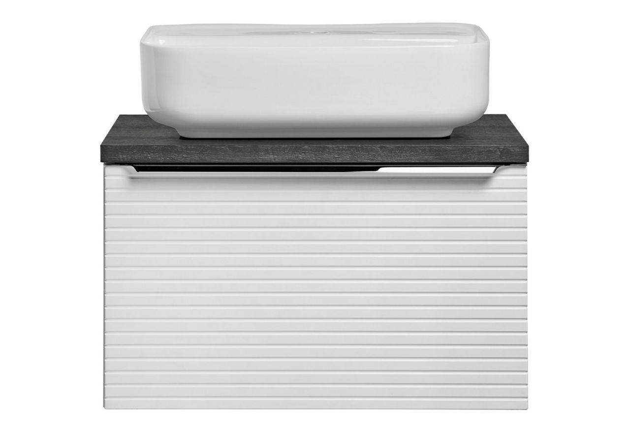 Nowoczesna szafka łazienkowa pod umywalkę nablatową 60 cm wisząca - LEVANTO / Biały