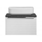 Nowoczesna szafka łazienkowa pod umywalkę nablatową 60 cm wisząca - LEVANTO / Biały