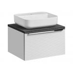 Nowoczesna szafka łazienkowa pod umywalkę nablatową 60 cm wisząca - LEVANTO / Biały