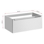 Modna szafka łazienkowa wisząca 90 cm pod umywalkę - LEVANTO / Biały