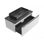 Szafka łazienkowa wisząca pod umywalkę nablatową 90 cm w nowoczesnym stylu - LEVANTO / Biały