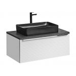 Szafka łazienkowa wisząca pod umywalkę nablatową 90 cm w nowoczesnym stylu - LEVANTO / Biały