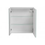 Praktyczna szafka łazienkowa wisząca z lustrem 60 cm w nowoczesnym stylu - LEVANTO / Biały