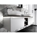 Nowoczesna szafka łazienkowa pod umywalkę nablatową 60 cm wisząca - LEVANTO / Biały