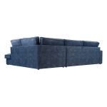 Wolnostojący, pięcioosobowy narożnik welurowy do salonu CARDI z brązową tapicerką