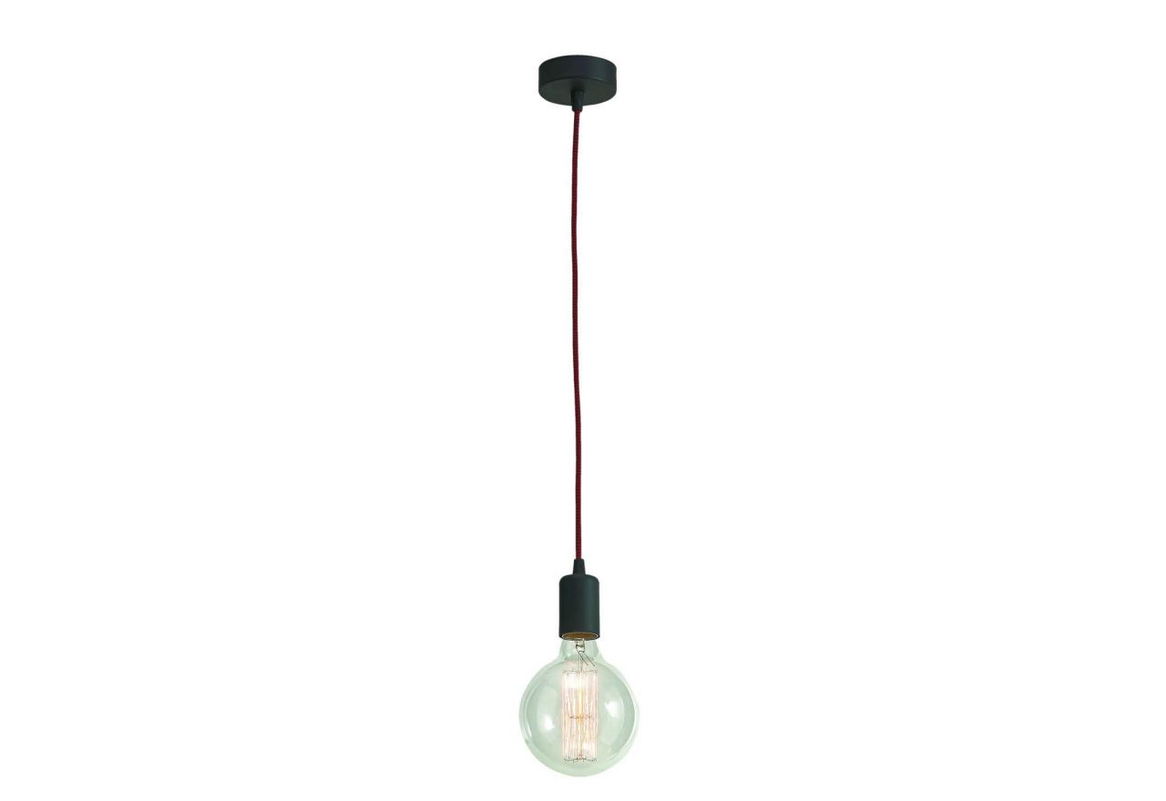Prosta i minimalistyczna lampa loftowa MALVITO w czarnej metalowej oprawie