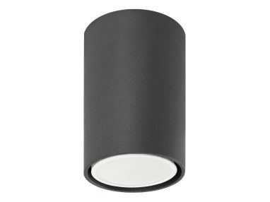 Minimalistyczna lampa sufitowa RANIERI z czarnym metalowym kloszem w kształcie tuby