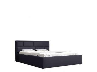 Eleganckie łóżko tapicerowane do sypialni - DAKO 180x200 - Monolith 25104 - ciemny szary - OUTLET