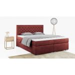 Stylowe łóżko kontynentalne z wysokim wezgłowiem w modnej plecionce - JASIR 200x200 ciemny szary