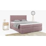 Stylowe łóżko kontynentalne z wysokim wezgłowiem w modnej plecionce - JASIR 200x200 ciemny szary