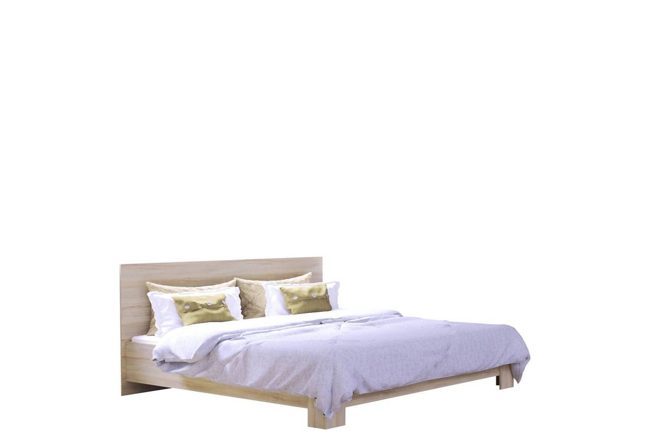 Łóżko dwuosobowe w nowoczesnym stylu do sypialni 160x200 - MADRYT Dąb sonoma - OUTLET