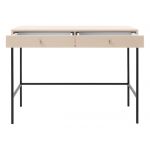 Toaletka do sypialni z szufladami na metalowych nogach - MOLLINO Beżowy / Czarny