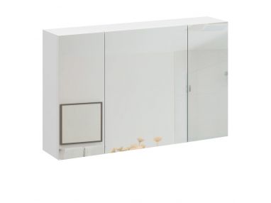 Elegancka szafka łazienkowa z lustrem na froncie wisząca - GLORIA 3 / Biały