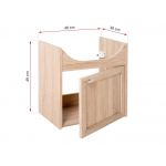 Klasyczna szafka łazienkowa pod umywalkę z opcją wyboru baterii - PREGANO / Dąb Sonoma