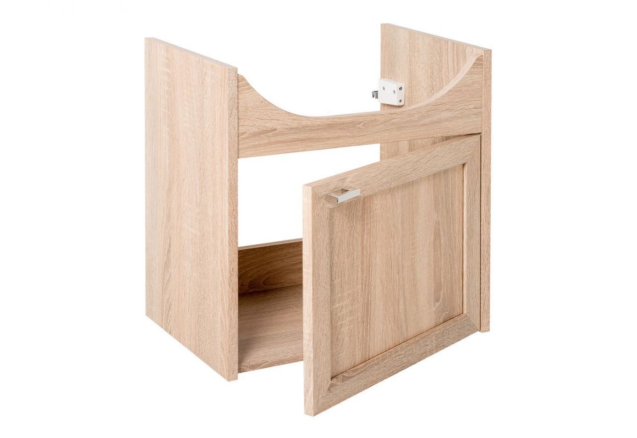 Klasyczna szafka łazienkowa pod umywalkę z opcją wyboru baterii - PREGANO / Dąb Sonoma