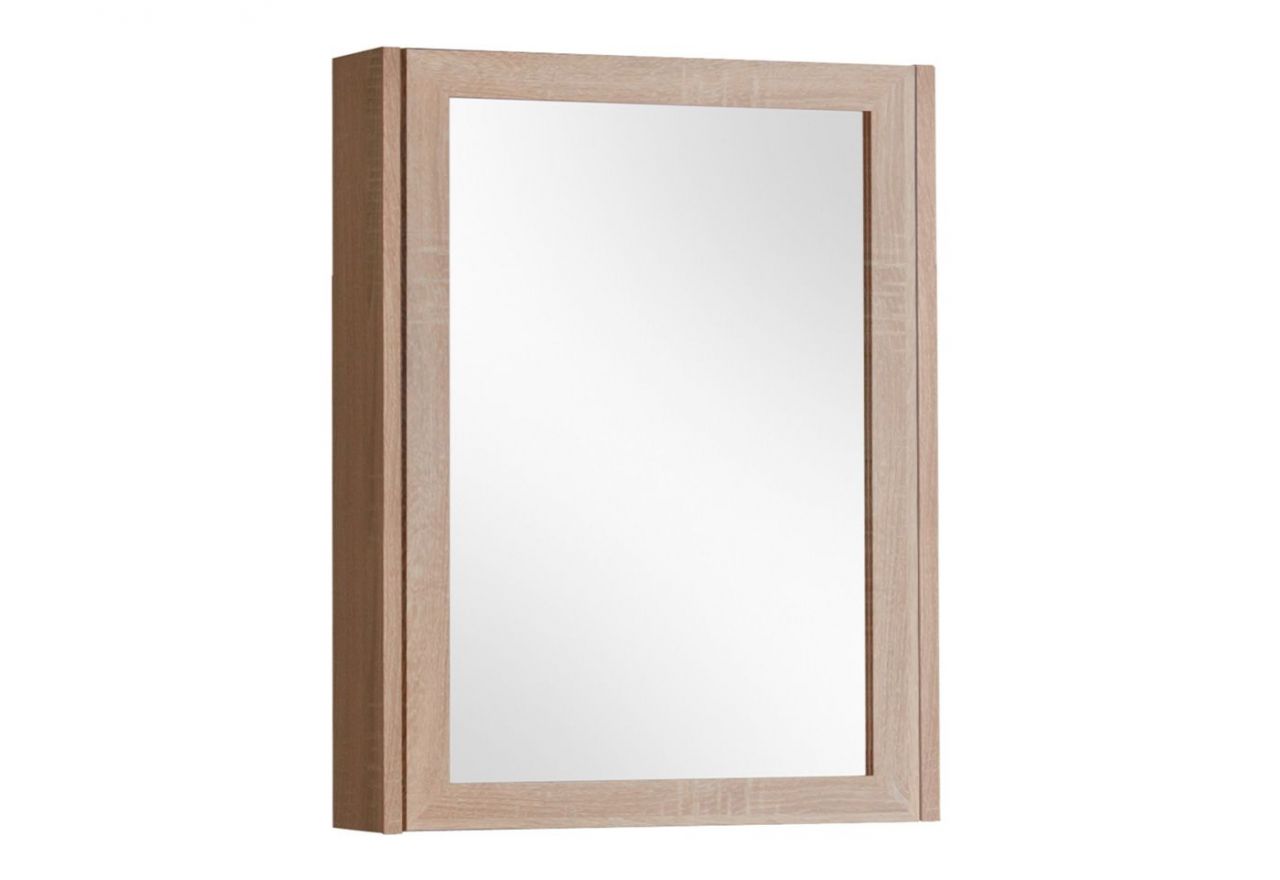 Szafka łazienkowa wisząca z lustrem na froncie w klasycznym stylu - PREGANO / Dąb Sonoma