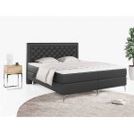 Podwójne łóżko kontynentalne z opcją imitacji kryształków, obite przyjemną plecionką - MACAN 140x200 jasny szary