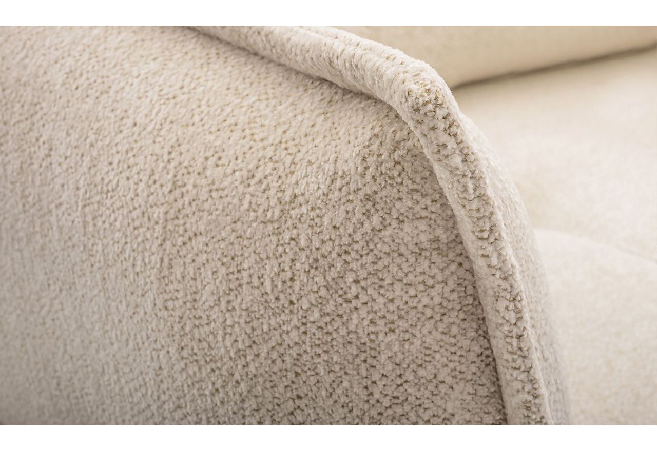 Miękka sofa z siedziskiem na sprężynach i wbudowaną funkcją spania NOVARA błękitna