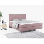 Wyposażone w dwa materace i wysokie wezgłowie łóżko kontynentalne ADELANO czarna ecoskóra 180x200