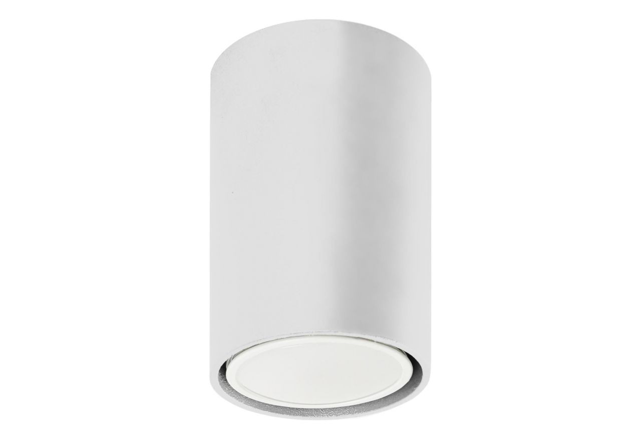 Stylowa lampa sufitowa z białą metalową obudową i pojedynczym punktem świetlnym RANIERI